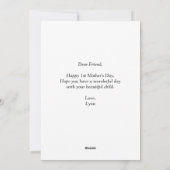 Jolie carte de 1ère fête des mères (Dos)