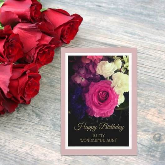 Jolie carte de bonne fête à tante