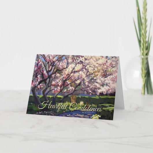 Jolie carte de condoléances mémorial de bénédictio (Devant)