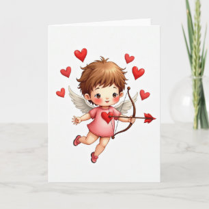 Jolie carte de Cupidon pour la Saint-Valentin