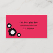 Jolie carte de date de jeu de fille de Girlie (Dos)