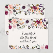 Jolie carte de demande de demoiselle d'honneur à l (Devant / Derrière)