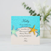 Jolie carte de demoiselle d'honneur d'été avec éto (Debout devant)