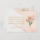 Jolie carte de Faire-part de grossesse à fleurs (Devant / Derrière)