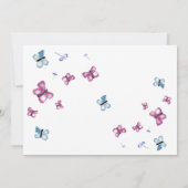 Jolie carte de Faire-part funéraire papillon (Dos)