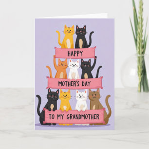 Jolie carte de fête des mères avec des chatons