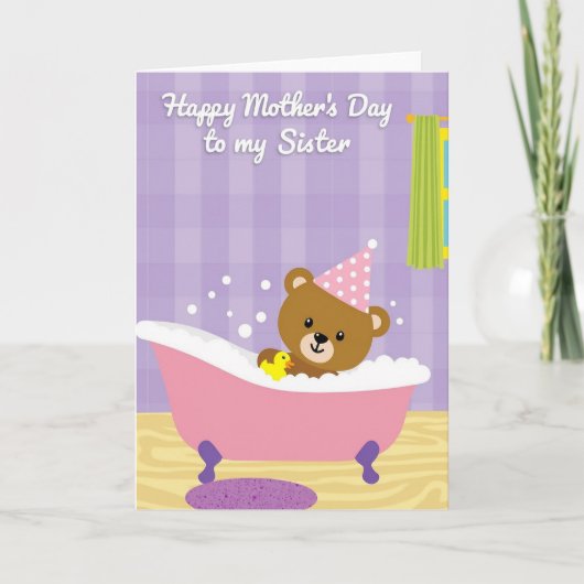 Jolie carte de fête des mères Bubble Bear (Devant)