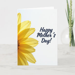 Jolie carte de fête des mères en jaune doux