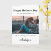 Jolie carte de fête des mères pour maman d'animaux (Fleur jaune)