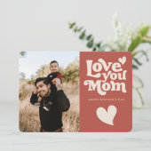 Jolie carte de fête des mères rétro  (Debout devant)