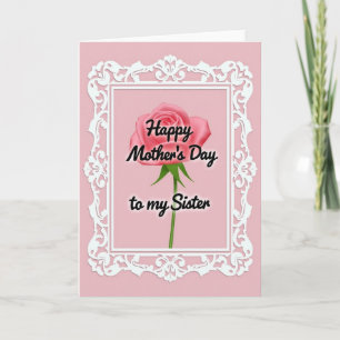 Jolie carte de fête des mères Rose