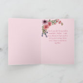 Jolie carte de fête des mères rose et lavande (Intérieur)