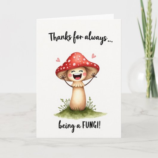 Jolie carte de Fête des Pères champignons (Devant)