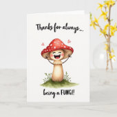 Jolie carte de Fête des Pères champignons (Fleur jaune)