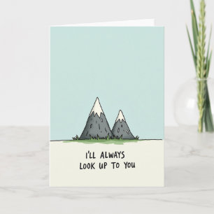 Jolie carte de fête des pères de montagne