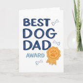 Jolie carte de Fête des Pères Meilleur Papa Chien (Devant)