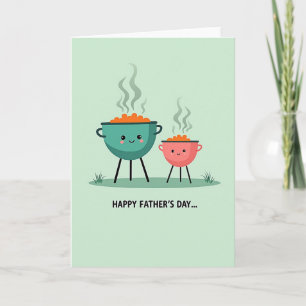 Jolie carte de fête des pères pour amis du grill