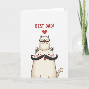 Jolie carte de Fête des Pères pour chats