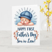 Jolie carte de fête des pères pour fils (Fleur jaune)