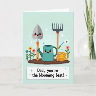 Jolie carte de Fête des Pères pour le jardin