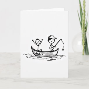 Jolie carte de Fête des Pères pour une balade en b