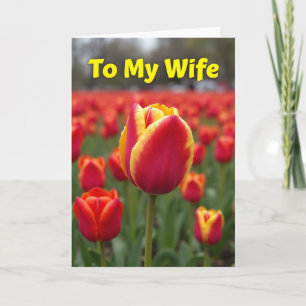 Jolie carte de fleur de tulipe