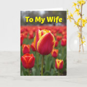 Jolie carte de fleur de tulipe (Fleur jaune)