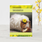 Jolie carte de jour des mères de cochons (Fleur jaune)