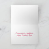Jolie carte de la Saint-Valentin à chevron rose (Intérieur)