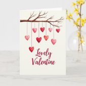 Jolie carte de la Saint-Valentin à coeurs (Fleur jaune)