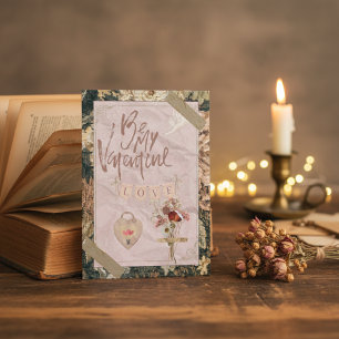 Jolie carte de la Saint-Valentin dans un vieux scr