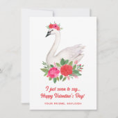 Jolie carte de la Saint-Valentin de classe Swan fl (Devant)