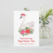 Jolie carte de la Saint-Valentin de classe Swan fl (Debout devant)