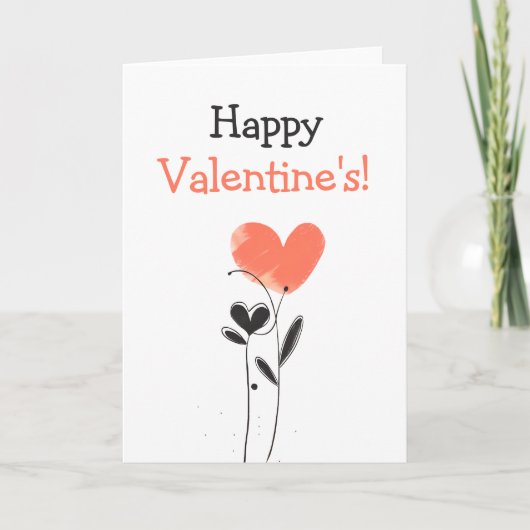 Jolie carte de la Saint-Valentin modifiable (Devant)