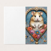Jolie carte de la Saint-Valentin pour hamster (Outside Unfolded)
