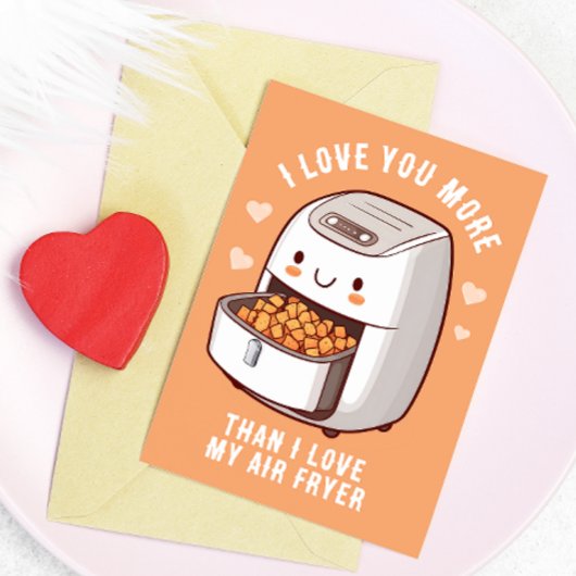 Jolie carte de la Saint-Valentin pour la friteuse