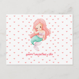 Jolie carte de la Saint-Valentin sirène