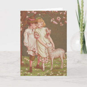 Jolie carte de la Saint-Valentin vintage kitsch, E