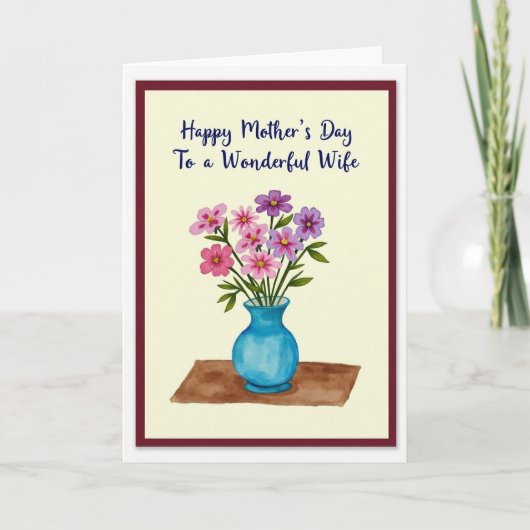 Jolie Carte de Mère Bouquet (Devant)