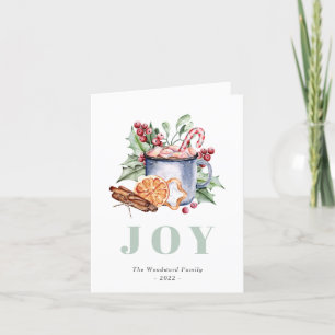 Jolie carte de Noël à l'aquarelle sur les friandis