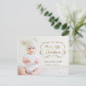 Jolie carte de Noël avec calligraphie dorée pour l (Debout devant)