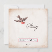 Jolie carte de Noël avec rennes, amaryllis et oise (Dos)