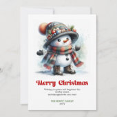 Jolie carte de Noël classique imprimable drôle de (Devant)
