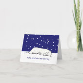 Jolie carte de Noël de vacances avec un ours polai (Devant)