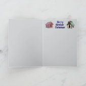 Jolie carte de Noël de vacances d'Airedale (Intérieur)
