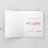 Jolie carte de Noël en pain d'épices (Intérieur)