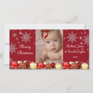 Jolie carte de Noël personnalisée avec photo