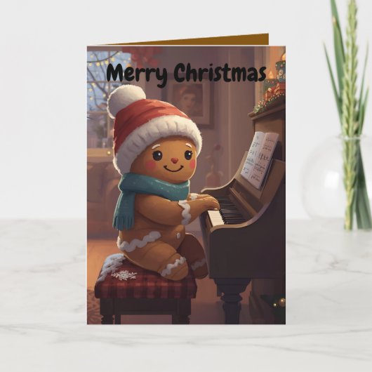 jolie carte de Noël pliée en forme de garçon en pa (Devant)