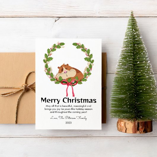 Jolie carte de Noël pour l'amant de l'animal de co
