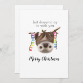 Jolie carte de Noël Sloth (Devant / Derrière)